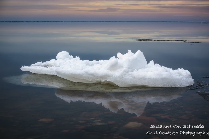 Ice berg floating in Lake Superior 1