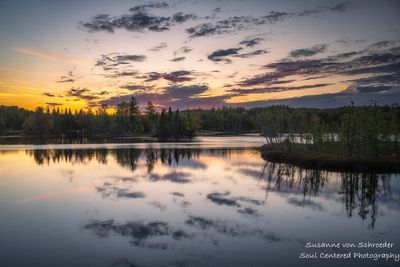 Sunset at Audie Lake, late September 2