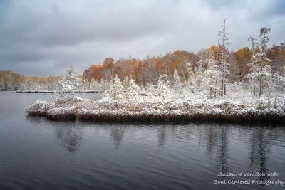 First snow fall of the season, Audie Lake 2