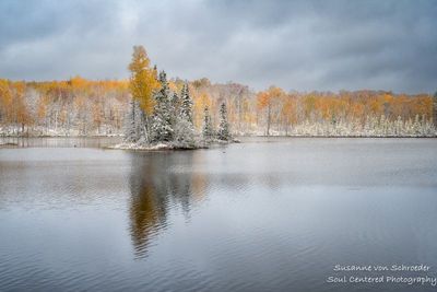 First snow fall of the season, Audie Lake 3