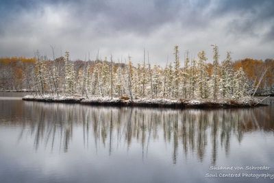 First snow fall of the season, Audie Lake 5