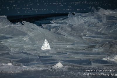 Lake Superior ice, blinking in sunlight
