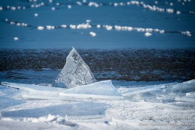 Lake Superior ice, triangle