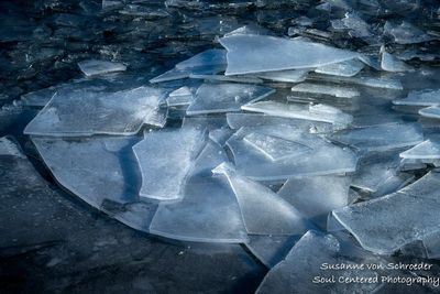 Lake Superior ice, shards piled up