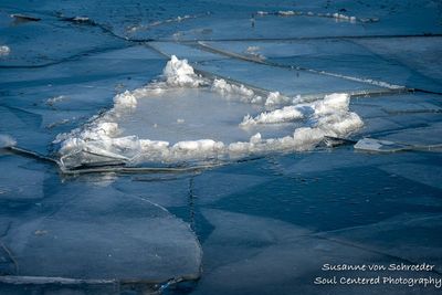 Lake Superior ice, heart shaped
