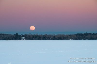 Full moon near Ely, Minnesota