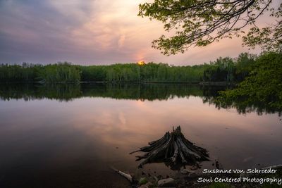 Sunset colors at Audie Lake