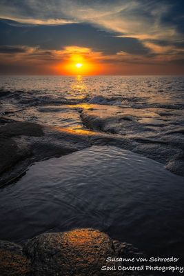 Lake Superior sunrise with puddle 5