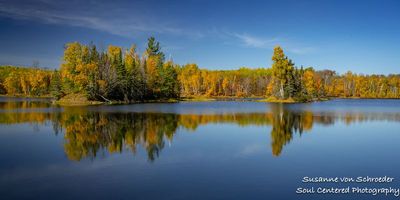 Late fall colors, reflections, Audie Lake 2