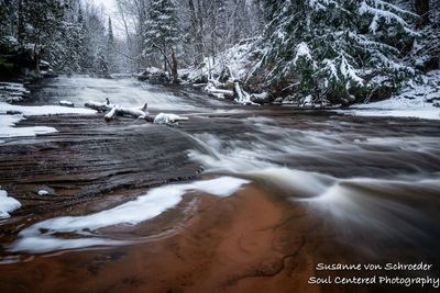 Siskiwit Falls with snow 2