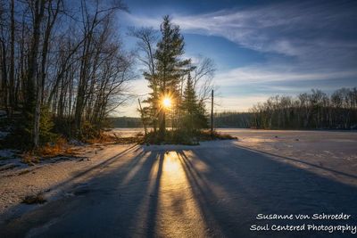 Setting sun, Audie Lake