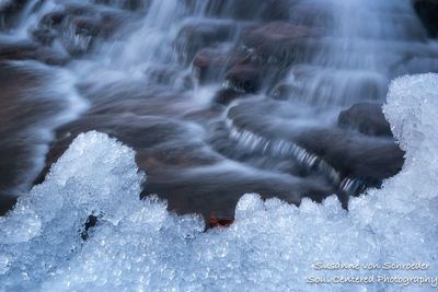 Lost Creek Falls with ice, up close 1