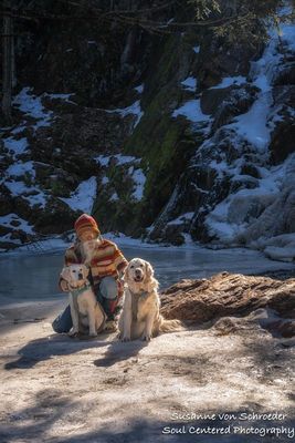 Bill and pups At Morgan Falls 