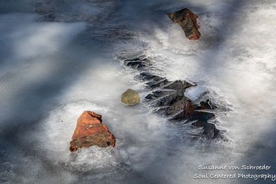 Ice patterns and rocks