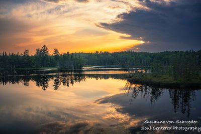 Sunset colors, Audie Lake