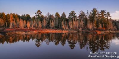 Magical light and reflections at dusk