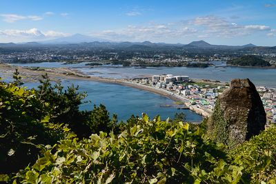 View towards Halla-San from Seongsan Ilchulbong, Jeju Island