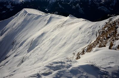Looking down Kollerriegel 2023m from Schreinl 2154m