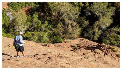 Descending into Coyote Gulch