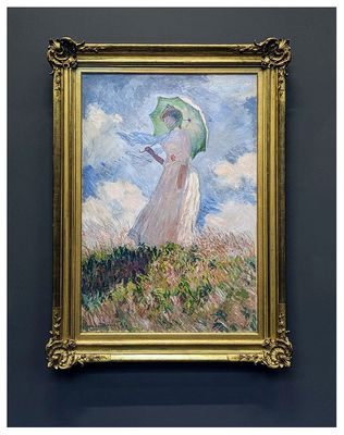 Woman with Parasol Facing Left by Claude Monet