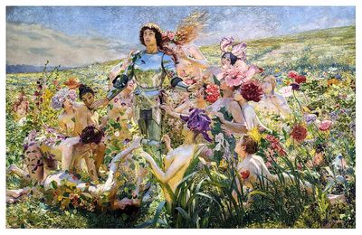 The best bad art?  The Knight of the Flowers by Georges Rochegrosse