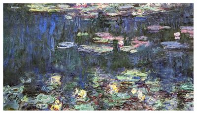 Nymphéas (The Water Lilies) by Claude Monet (Reflets verts/Green reflections)