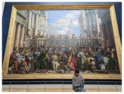 The Wedding at Cana by Paolo Veronese, the largest painting at the museum at more than 700 square feet