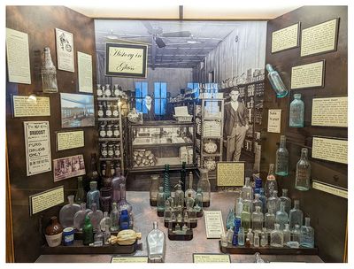Glass display - Jerome was so big at one time they had their own Coke bottling plant