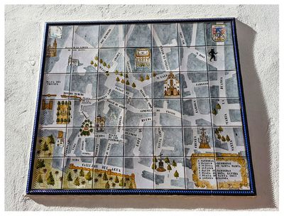 Tile map of the Jewish Quarter on Calle de Gloria