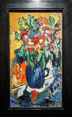 The Thyssen: Blue Vase with Flowers by Maurice de Valminck