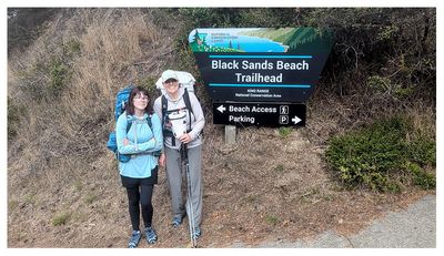 Lost Coast Days 3 and 4: Spanish Flat to Horse Mountain Creek to Black Sands Beach, 13 miles and 2 miles