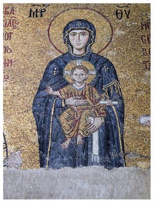 The Virgin and Child mosaic