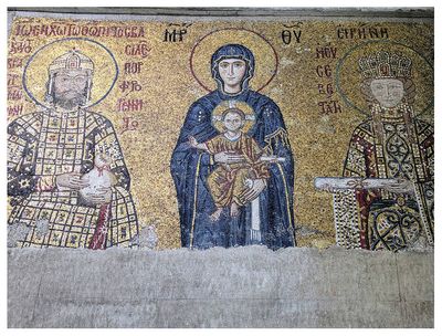 Emperor John II Komnenos and Empress Irene mosaic