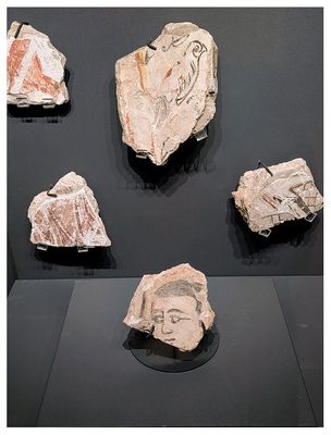 Turkish and Islamic Arts Museum: Mural fragments from the Abbasid Period (9th century)