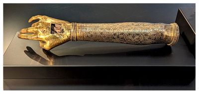 Relic fragment of John the Baptist's arm and skull bone