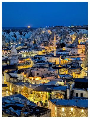 Lights of Greme at twilight