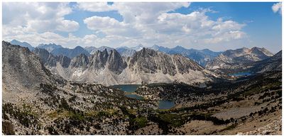 Kearsarge Lakes and Kearsarge Pinnacles from the pass