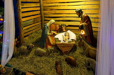 Nativity Scene At The Church of St. John Cantius