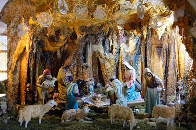 Nativity Scene At Church Of The Cura Sanctuary
