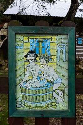 Painting On The Glass - The Highlander's Sauna