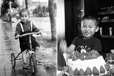 Left: me 3~4 yrs old