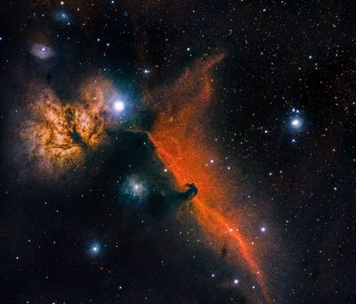 Horsehead And Flame Nebulas