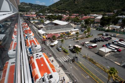 Our view of Charlotte Amalie in St Thomas