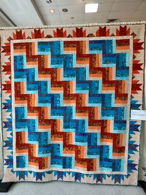 Quilt 8 by Cindy Perkins - Sunset Over Lake Champlain