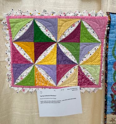 Quilt 227 by Diane Steiger - Spring Cathedral Windows