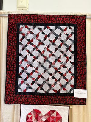 Quilt 228 by Brenda Weaver-Kingsley - Black, White, and Red Hot
