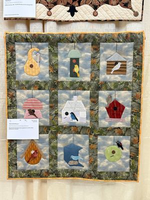 Quilt 275 by Paula Horne - Birds and Birdhouses