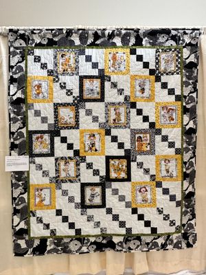 Quilt 96 by Diane Kolka - Loralie Ladies in Black, White and Yellow