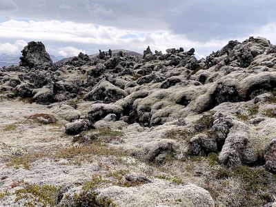 Berserkjahraun lavaveld op het Snfellsnes-schiereiland