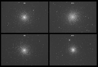 Four Bright Globular Clusters -- 2024 June 5